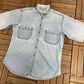 Levi's Thin Denim Collared Shirt | Size Large | Vintage 2000s Light Blue Denim T-Shirt |