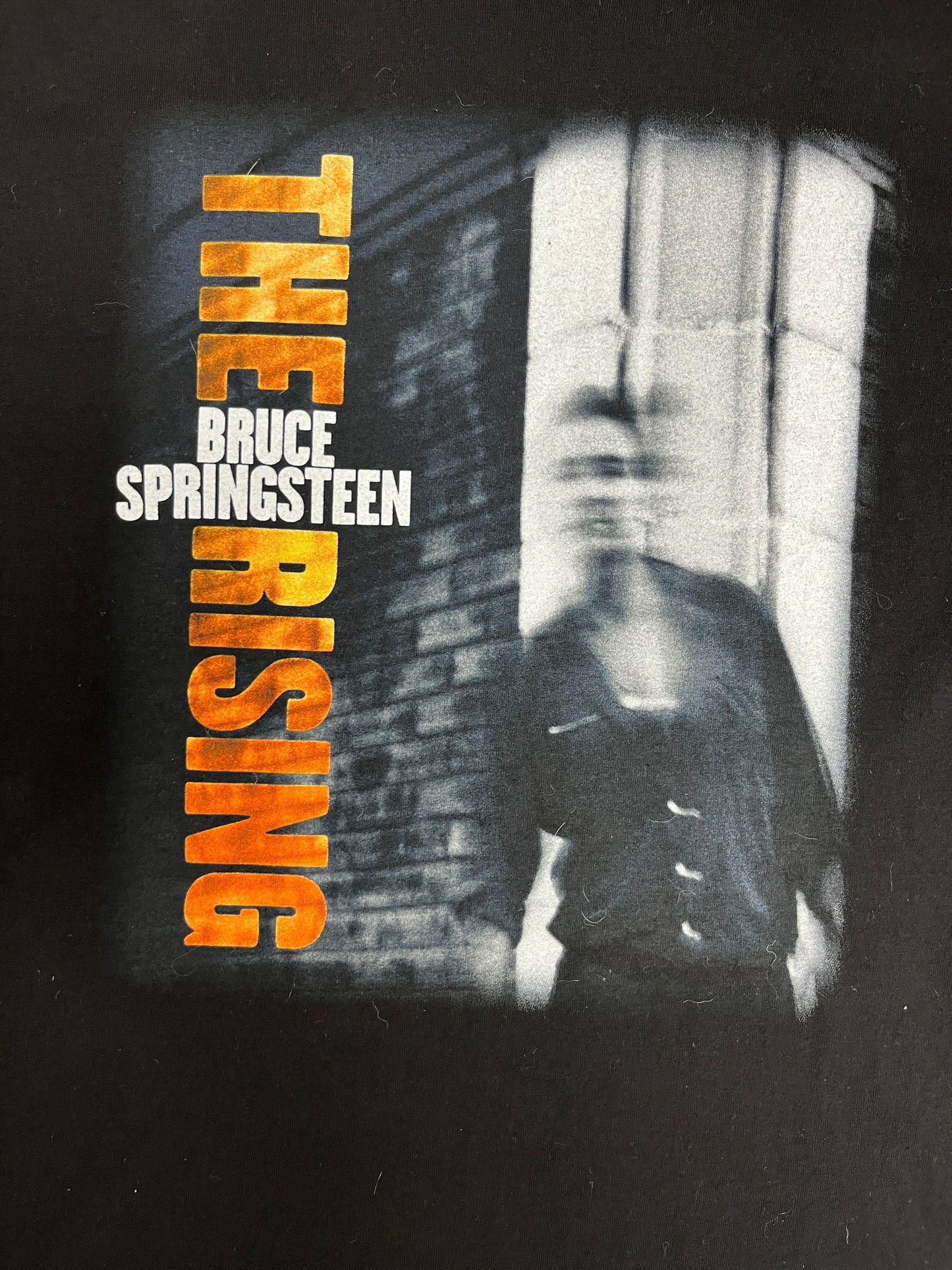 Bruce Springsteen The Rising Tour 2002 Graphic Tee | Size X-Large | Vintage 2000s Rock Band Black T-Shirt |