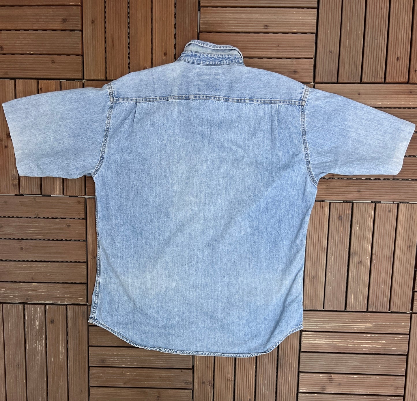 Levi's Thin Denim Collared Shirt | Size Large | Vintage 2000s Light Blue Denim T-Shirt |