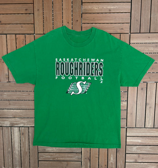 Saskatchewan Roughriders Graphic Tee | Size XX-Large | Vintage 2000s CFL Football Green T-Shirt |
