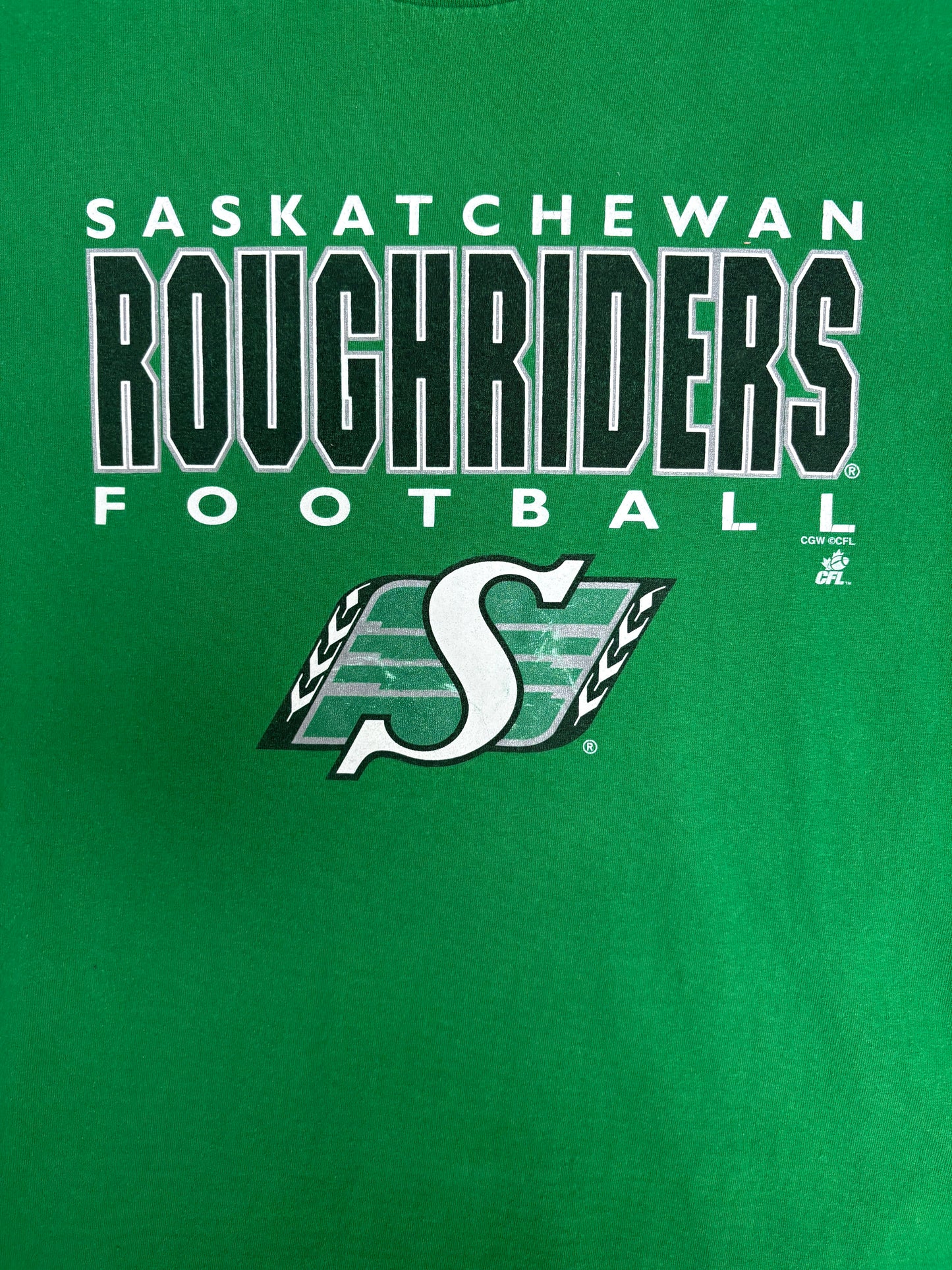 Saskatchewan Roughriders Graphic Tee | Size XX-Large | Vintage 2000s CFL Football Green T-Shirt |