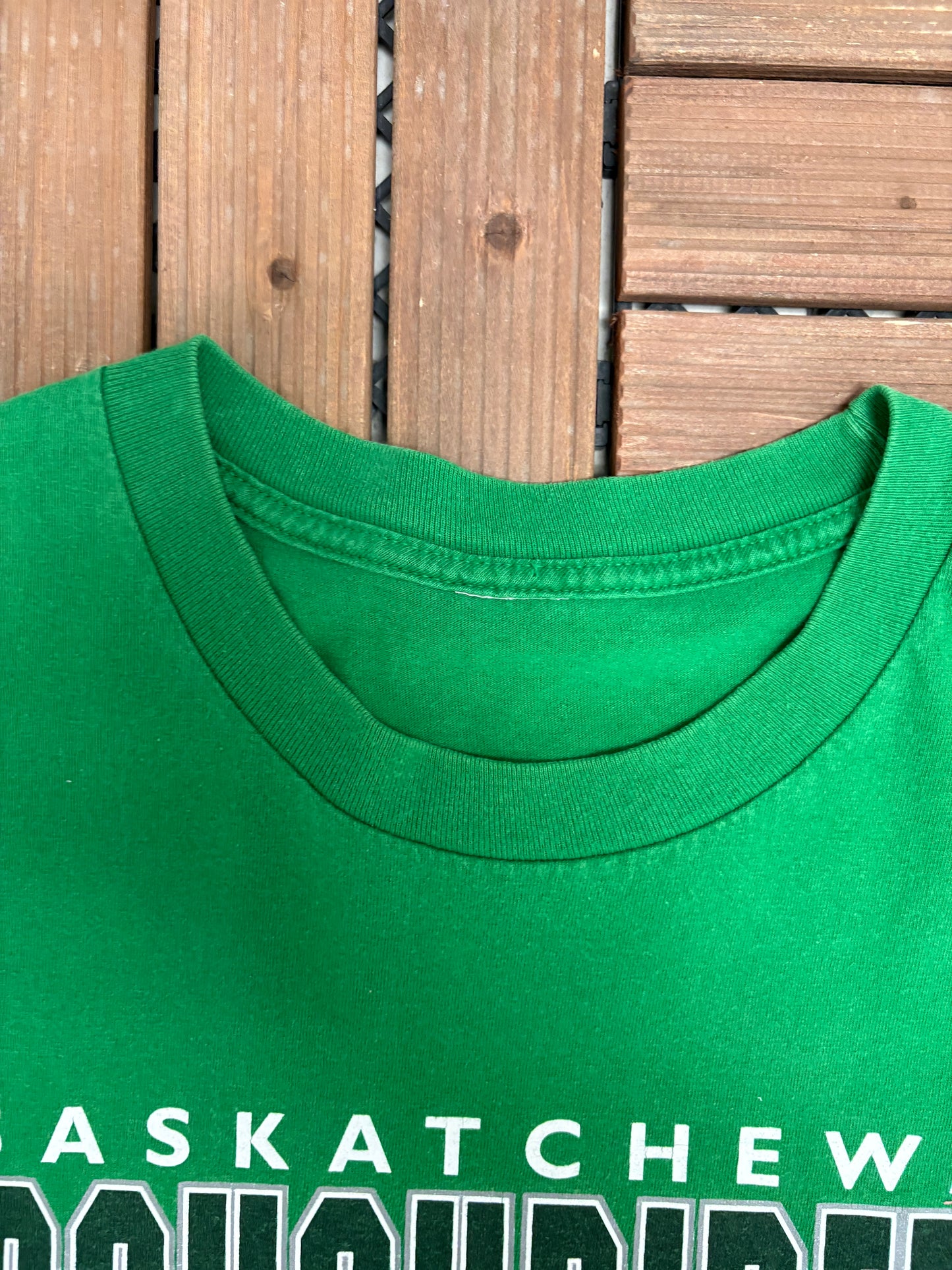 Saskatchewan Roughriders Graphic Tee | Size XX-Large | Vintage 2000s CFL Football Green T-Shirt |