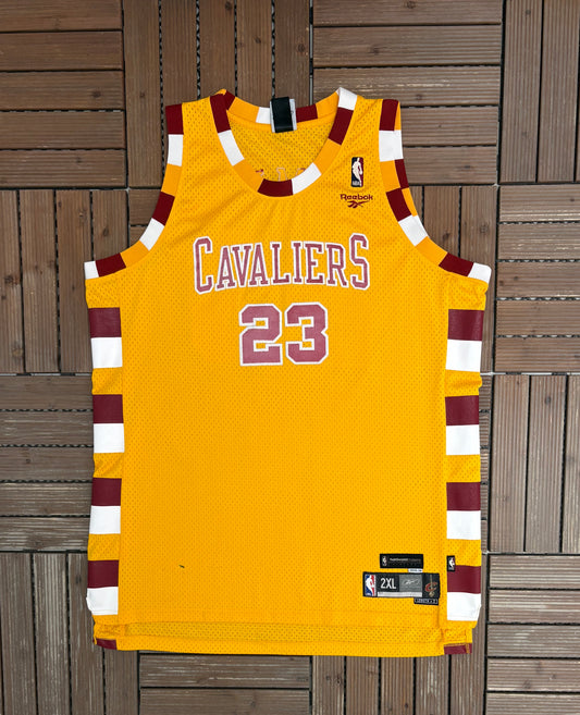 Cleveland Cavaliers LeBron James Basketball Jersey | Size XX-Large | Vintage 2000s NBA Basketball Reebok Yellow Jersey |