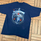 Tennessee Titans Graphic Tee | Size X-Large | Vintage 2000 NFL Football Blue T-Shirt |