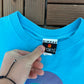 Glacier National Park Graphic Tee | Size Large | Vintage 1990s Tourist Promotional Blue T-Shirt |