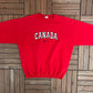 Canada Nike Stitched Graphic Crewneck | Size X-Large | Vintage 1990s Hockey Red Sweater |