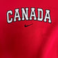 Canada Nike Stitched Graphic Crewneck | Size X-Large | Vintage 1990s Hockey Red Sweater |