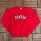 Canada Nike Stitched Graphic Crewneck | Size X-Large | Vintage 1990s Hockey Red Sweater |