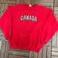 Canada Nike Stitched Graphic Crewneck | Size X-Large | Vintage 1990s Hockey Red Sweater |