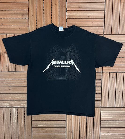 Metallica Death Magnetic Graphic Tee | Size X-Large | Vintage 2000s Rock Band Black T-Shirt |