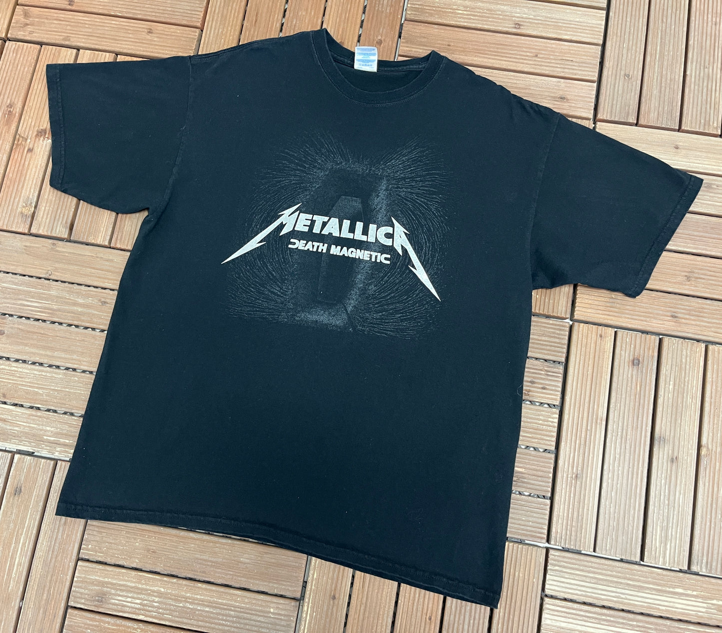 Metallica Death Magnetic Graphic Tee | Size X-Large | Vintage 2000s Rock Band Black T-Shirt |