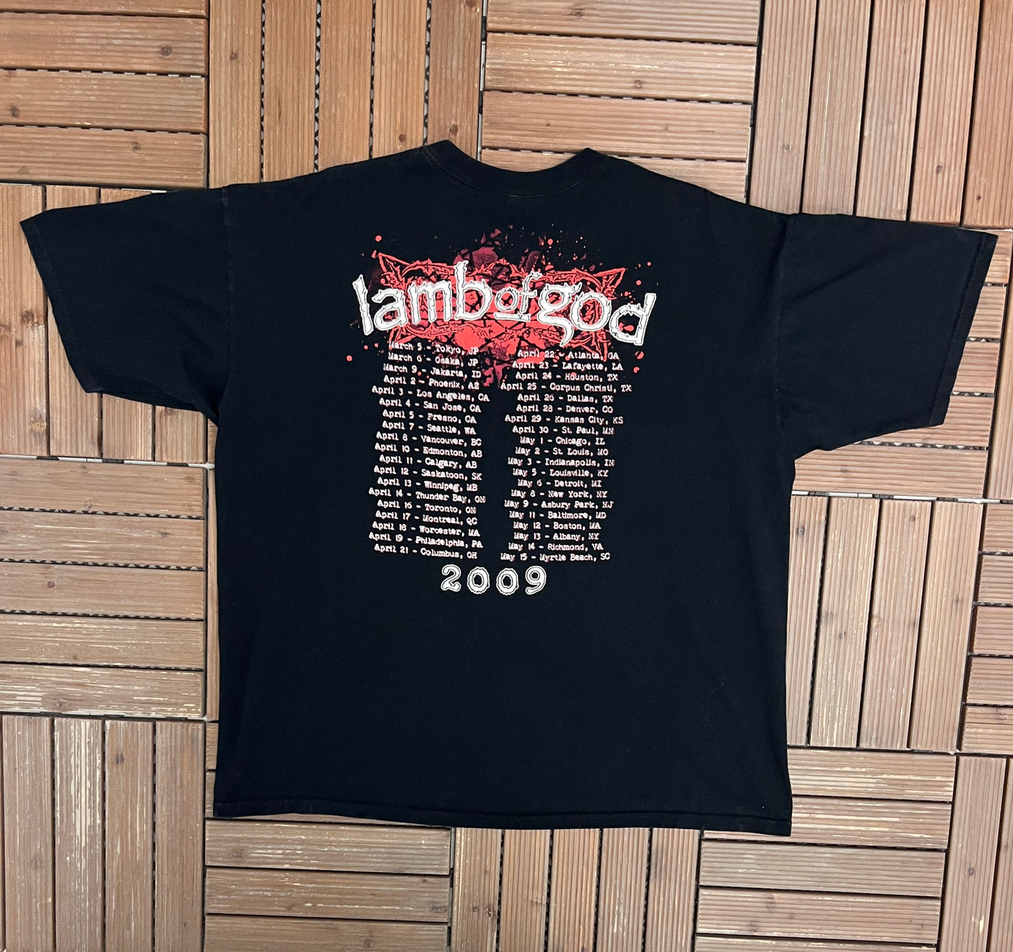 Lamb of God Dead Seeds 2009 Graphic Tee | Size XX-Large | Vintage 2000s Heavy Metal Band Music Black T-Shirt |