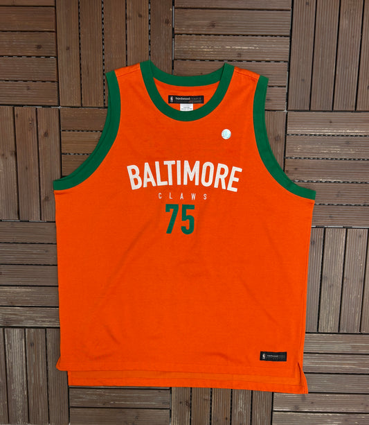 Baltimore Claws Stitched Basketball Jersey | Size XX-Large | Vintage 2000s ABA Orange Jersey |