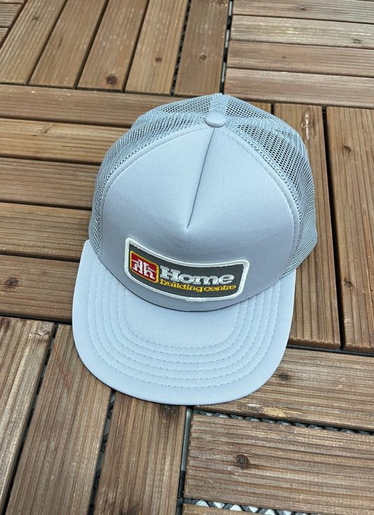 Home Hardware Building Centre Graphic Hat | Snap Back | Vintage 1990s Trucker Promotional Grey Cap |