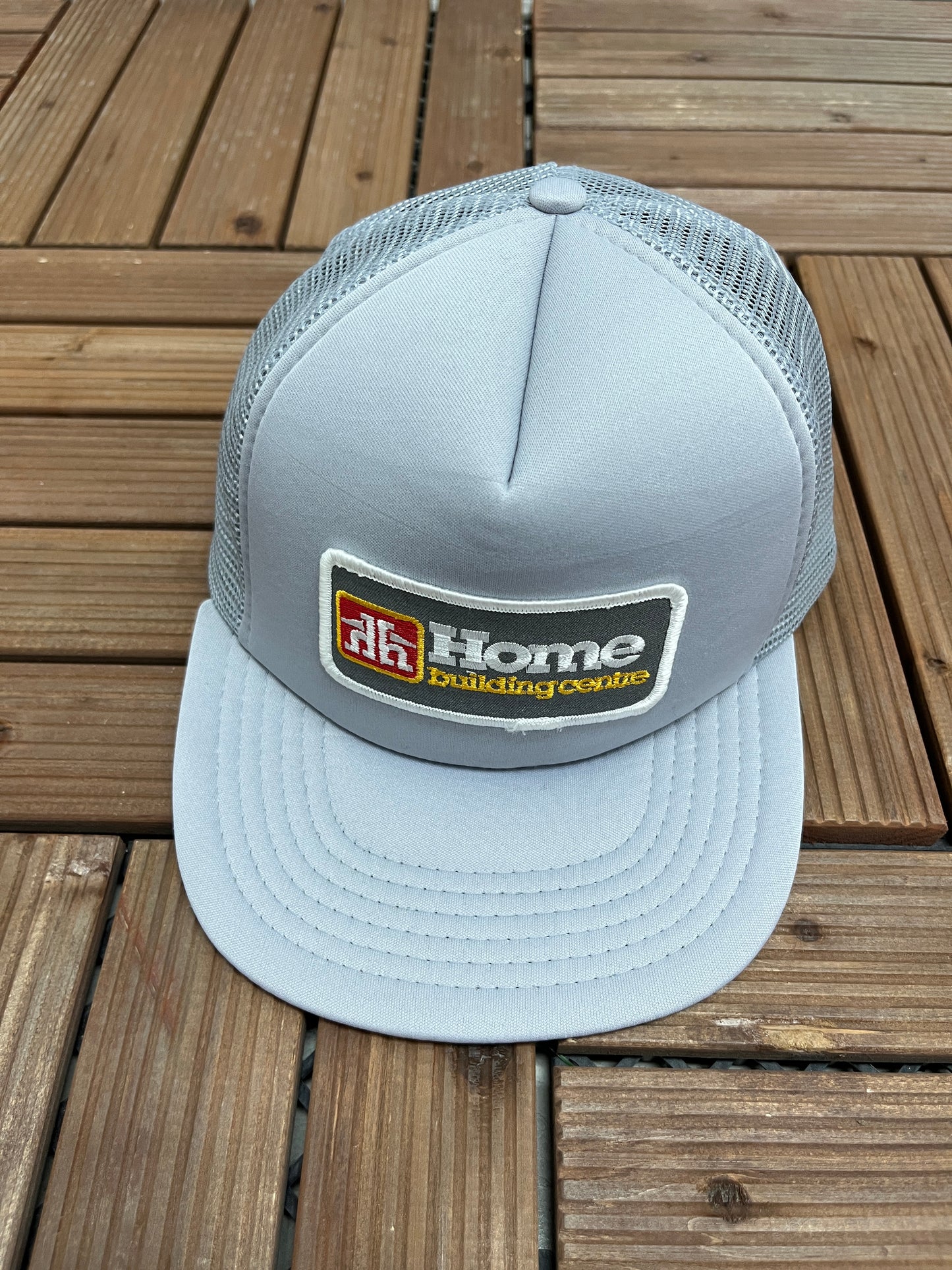 Home Hardware Building Centre Graphic Hat | Snap Back | Vintage 1990s Trucker Promotional Grey Cap |