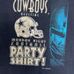 Dallas Cowboys Monday Night Football Party Shirt! Graphic Tee | Size Large | Vintage 1990s NFL Football Blue T-Shirt |