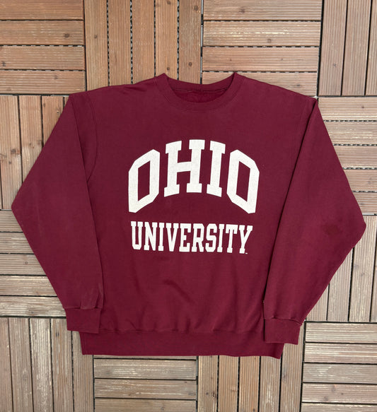 Ohio University Graphic Crewneck | Size XX-Large | Vintage 2000s College Red Sweater |