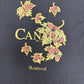 Montreal, Canada Maple Leaves Graphic Tee | Size Large | Vintage 1990s Tourist Black T-Shirt |