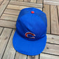 Chicago Cubs Embroidered Graphic Hat | Snap Back | Vintage 1990s MLB Baseball Trucker Blue Cap |