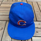 Chicago Cubs Embroidered Graphic Hat | Snap Back | Vintage 1990s MLB Baseball Trucker Blue Cap |