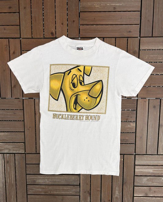 Huckleberry Hound Graphic Tee | Size Small | Vintage 1990s Promotional White T-Shirt |