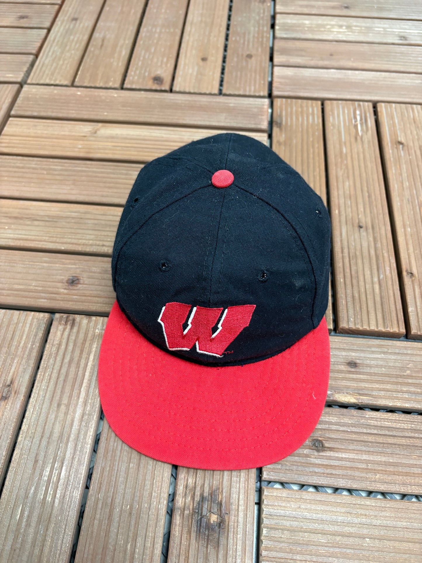 Wisconsin Badgers Rose Bowl 1994 Graphic Hat | Snap Back | Vintage 1990s College Sports Black Cap |