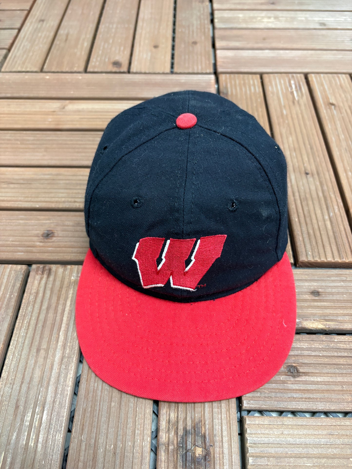 Wisconsin Badgers Rose Bowl 1994 Graphic Hat | Snap Back | Vintage 1990s College Sports Black Cap |