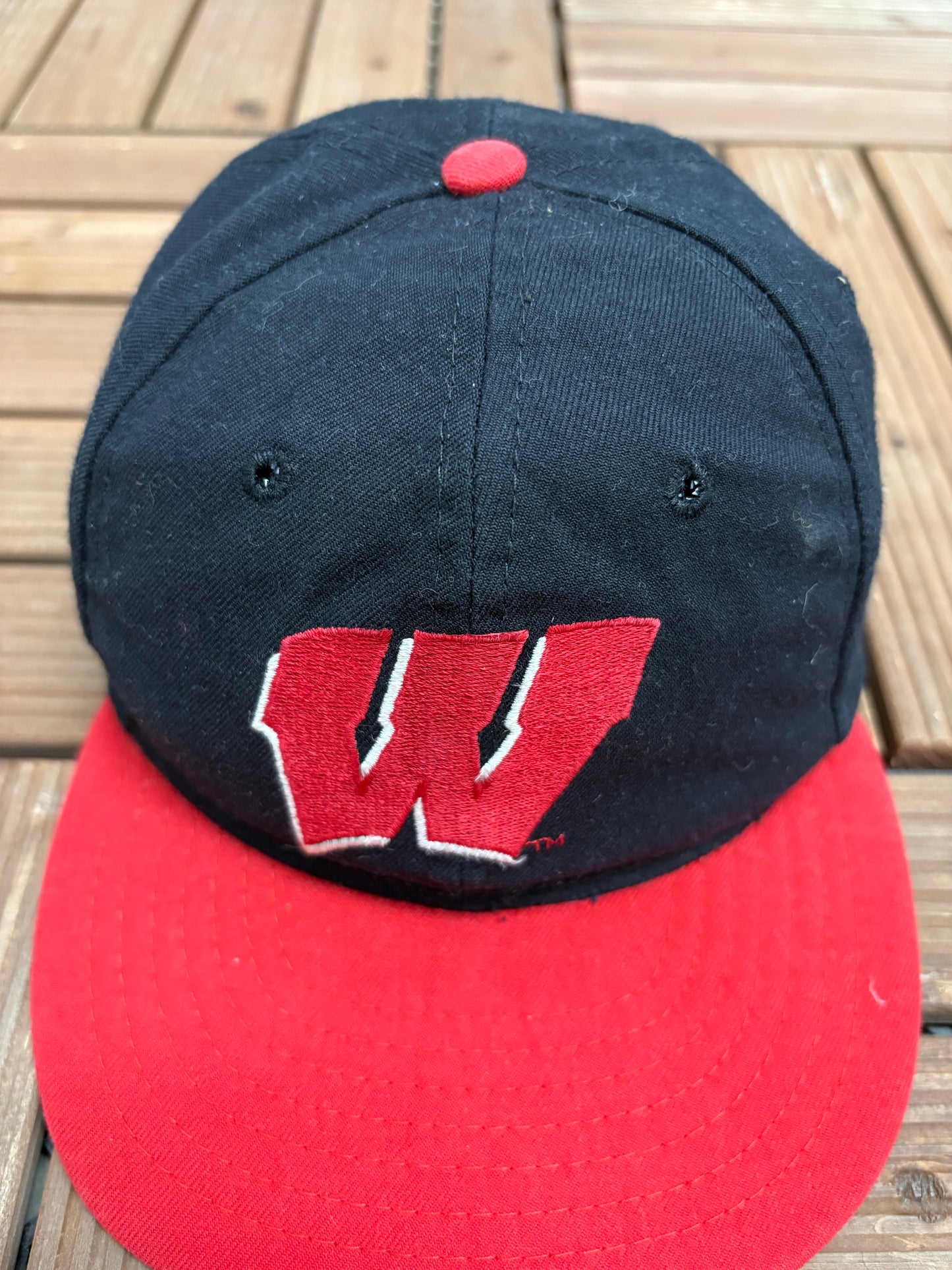Wisconsin Badgers Rose Bowl 1994 Graphic Hat | Snap Back | Vintage 1990s College Sports Black Cap |