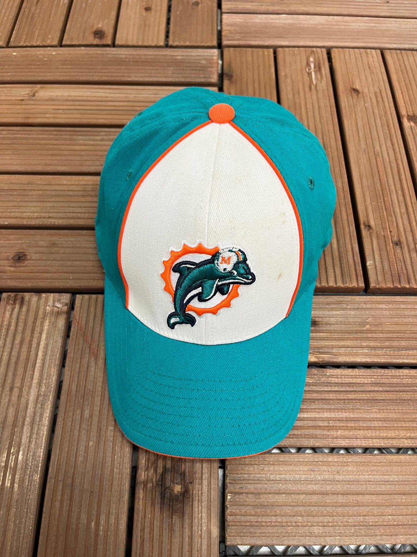 Miami Dolphins Embroidered Hat | One Size | Vintage 2000s NFL Football White Cap |