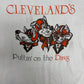 Cleveland Browns Puttin' On The Dawg Graphic Tee | Size X-Large | Vintage 1990s NFL Football White T-Shirt |