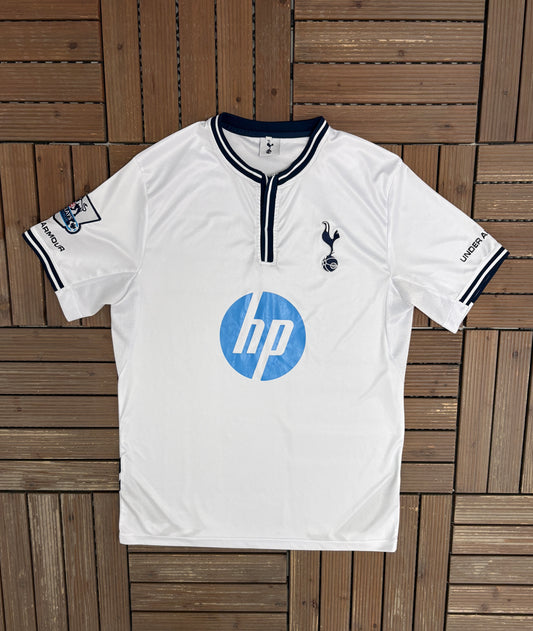 Tottenham Hotspur F.C. 2013-2014 Home Kit | Size Large | Vintage 2000s White Soccer Jersey |