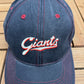 New York Giants Graphic Hat | Strap Back | Vintage 1990s NFL Football Blue Cap |