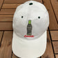 Coca-Cola Bottle Embroidered Graphic Hat | Snap Back | Vintage 1990s Promotional White Cap |