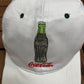 Coca-Cola Bottle Embroidered Graphic Hat | Snap Back | Vintage 1990s Promotional White Cap |