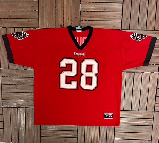 Tampa Bay Buccaneers Warrick Dunn Football Jersey | Size XX-Large | Vintage 1990s Red NFL Football Jersey |