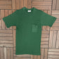 Stanfield's Blank Green Pocket Tee | Size Medium | Vintage 1980s Made in Canada Blank Green T-Shirt |
