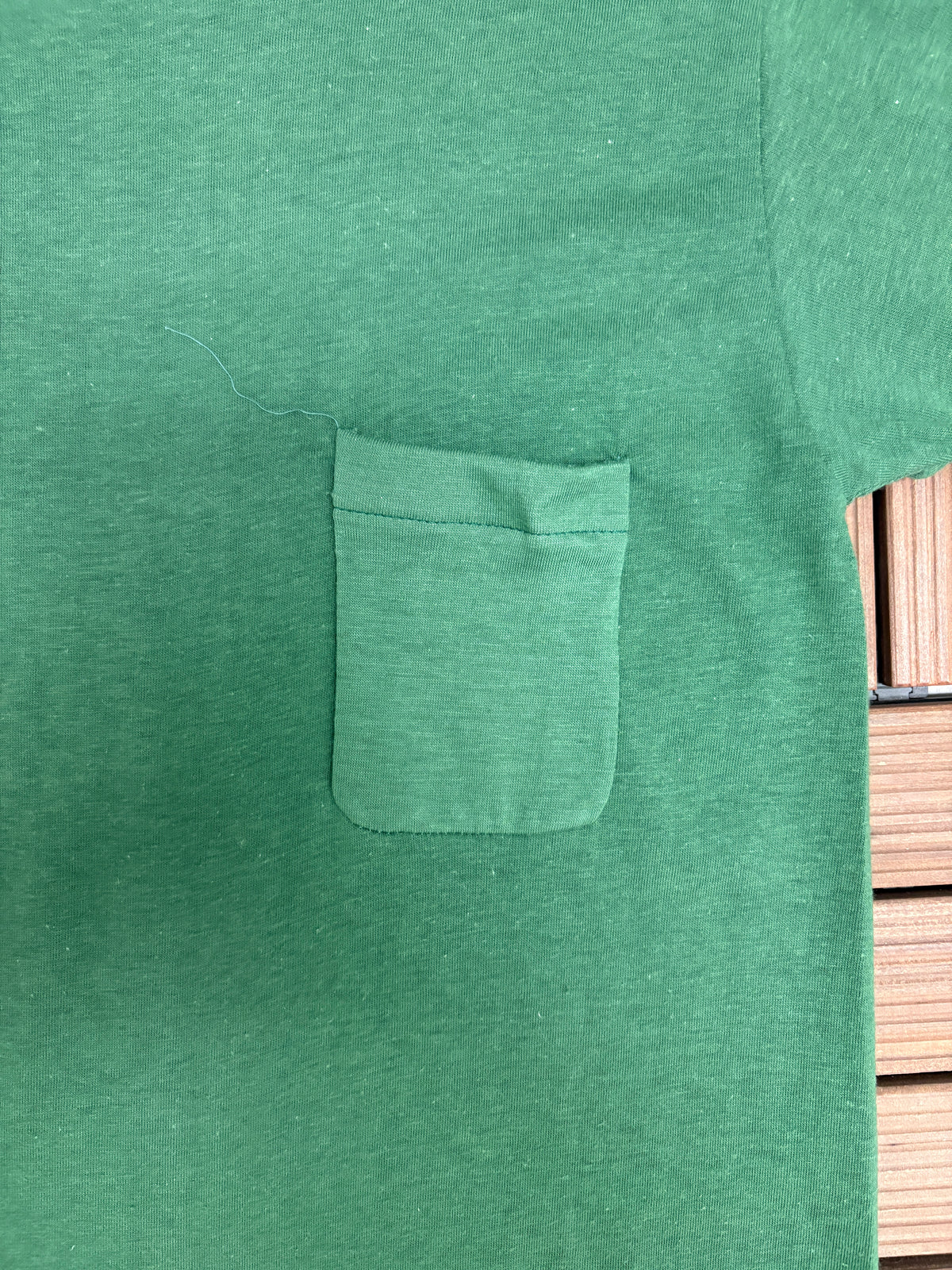 Stanfield's Blank Green Pocket Tee | Size Medium | Vintage 1980s Made in Canada Blank Green T-Shirt |