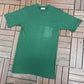 Stanfield's Blank Green Pocket Tee | Size Medium | Vintage 1980s Made in Canada Blank Green T-Shirt |