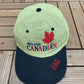 Molson Canadian Beer Graphic Hat | Metal Clasp | Vintage 2000s Alcohol Promotional Beige Cap |