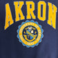 University of Akron Zips Graphic Crewneck | Size X-Small | Vintage 1990s College Blue Sweater |