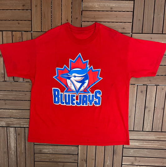 Toronto Blue Jays Graphic Tee | Size XX-Large | Vintage 2000s MLB Baseball Red T-Shirt |