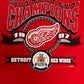 Detroit Red Wings Stanley Cup Champions 1997 Graphic Tee | Size Medium | Vintage 1990s NHL Hockey Red T-Shirt |