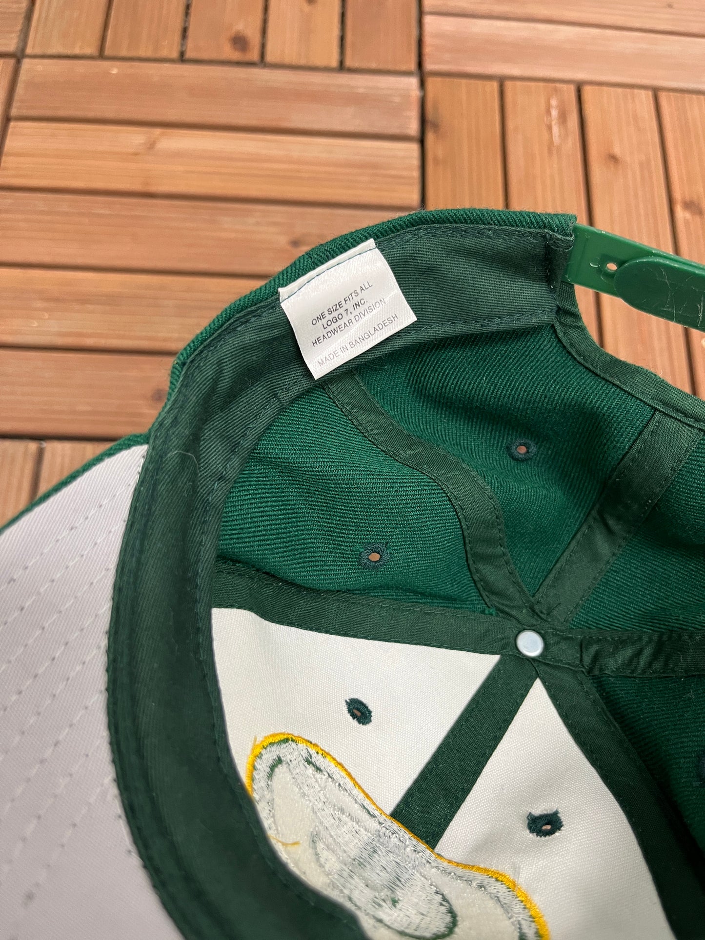 Green Bay Packers Embroidered Graphic Hat | Snap Back | Vintage 1990s NFL Football Green Cap |