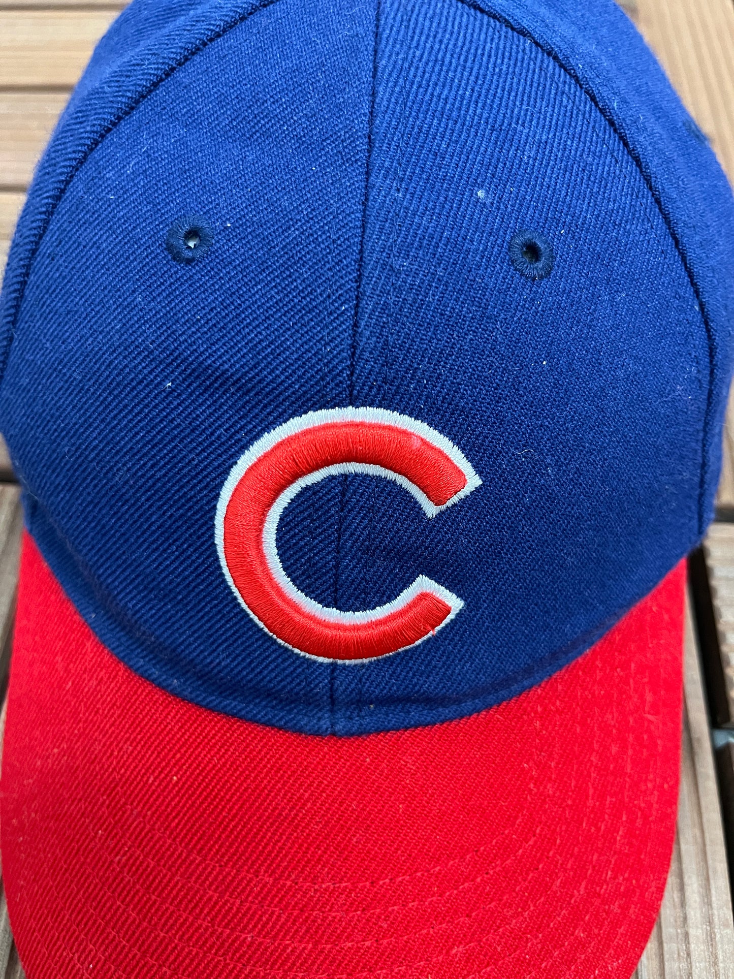 Chicago Cubs Nike Embroidered Graphic Hat | Strap Back | Vintage 2000s MLB Baseball Blue Cap |