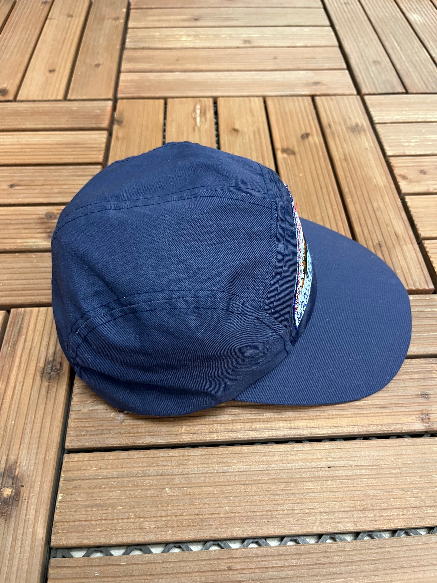 Lancaster Bomber Maritime Tour 1990 Graphic Hat | Snap Back | Vintage 1990s Military Blue Cap |