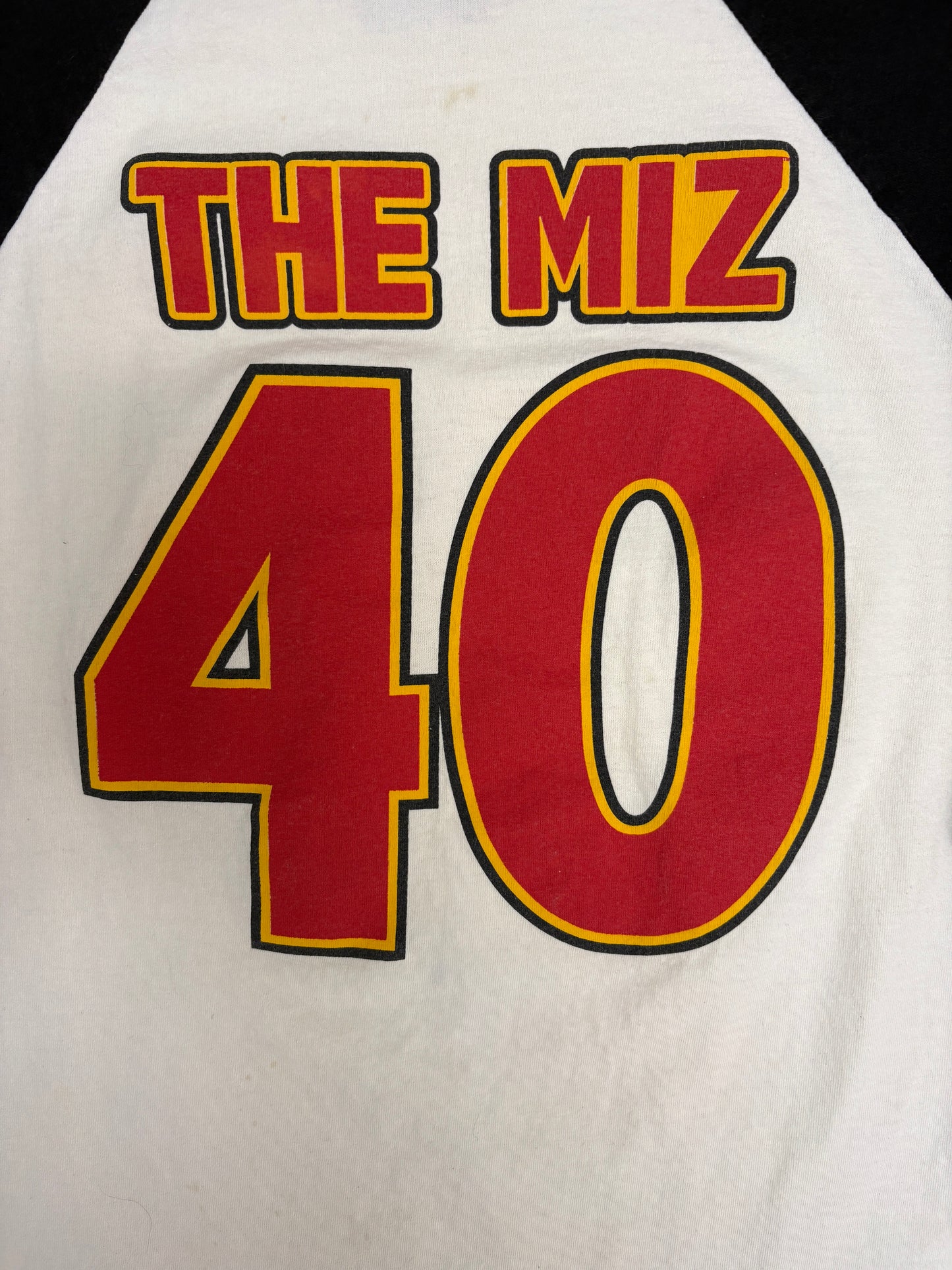 The Miz I'm Awesome Graphic Tee | Size Large | Vintage 2000s WWE Wrestling White 3/4 Sleeve T-Shirt |