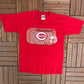 Cincinnati Reds Baseball Graphic Tee | Size Large | Vintage 2000s MLB Baseball Red T-Shirt |