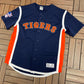 Detroit Tigers Stitched Graphic Jersey | Size Medium | Vintage 2000s MLB Baseball Blue Jersey |