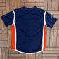 Detroit Tigers Stitched Graphic Jersey | Size Medium | Vintage 2000s MLB Baseball Blue Jersey |