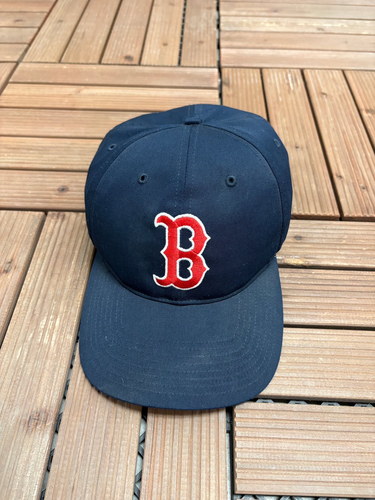 Boston Red Sox Embroidered Hat | Snap Back | Vintage 2000s MLB Baseball Blue Cap |